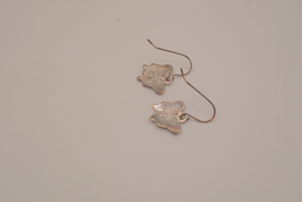 Vintage Avon purple enamel butterfly dangle earrings