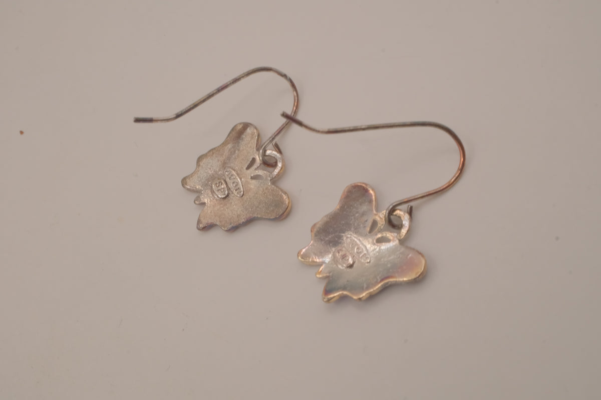 Vintage Avon purple enamel butterfly dangle earrings