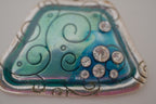 Vintage bohemian-style enamel statement pendant