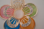 Vintage bohemian-style enamel statement pendant