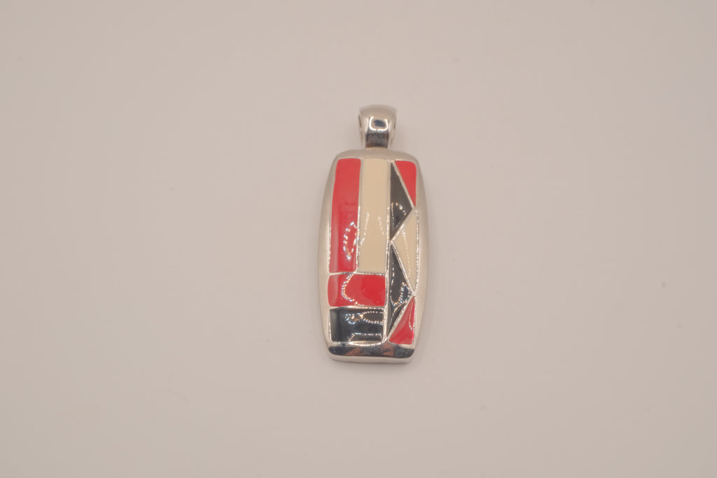 Rectangular enamel pendant&nbsp;