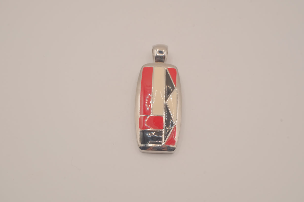 Rectangular enamel pendant&nbsp;