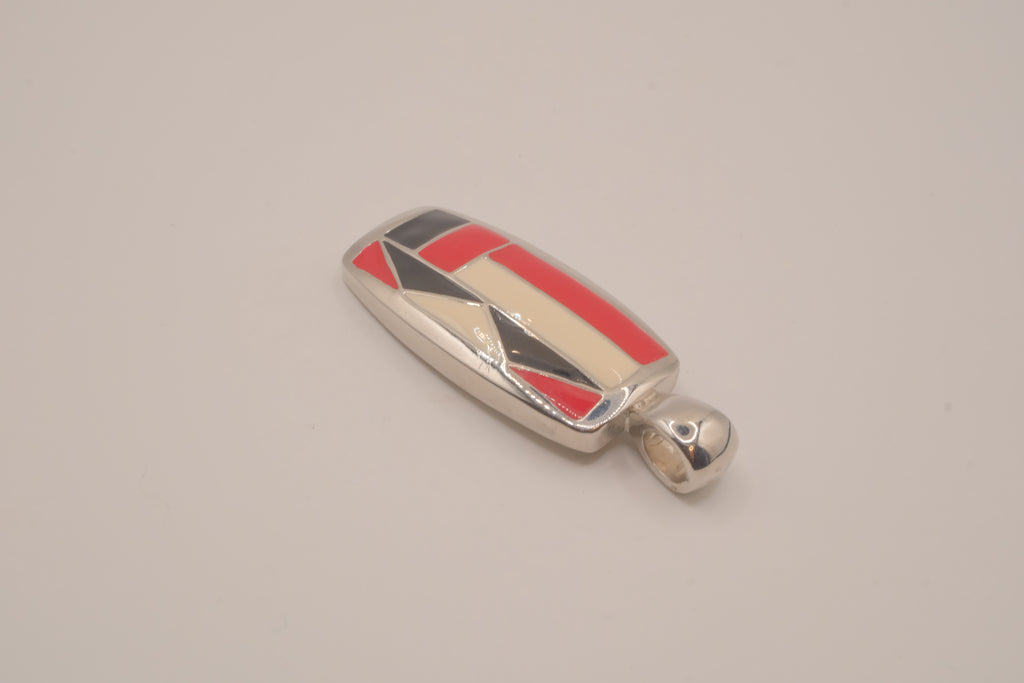 Rectangular enamel pendant&nbsp;