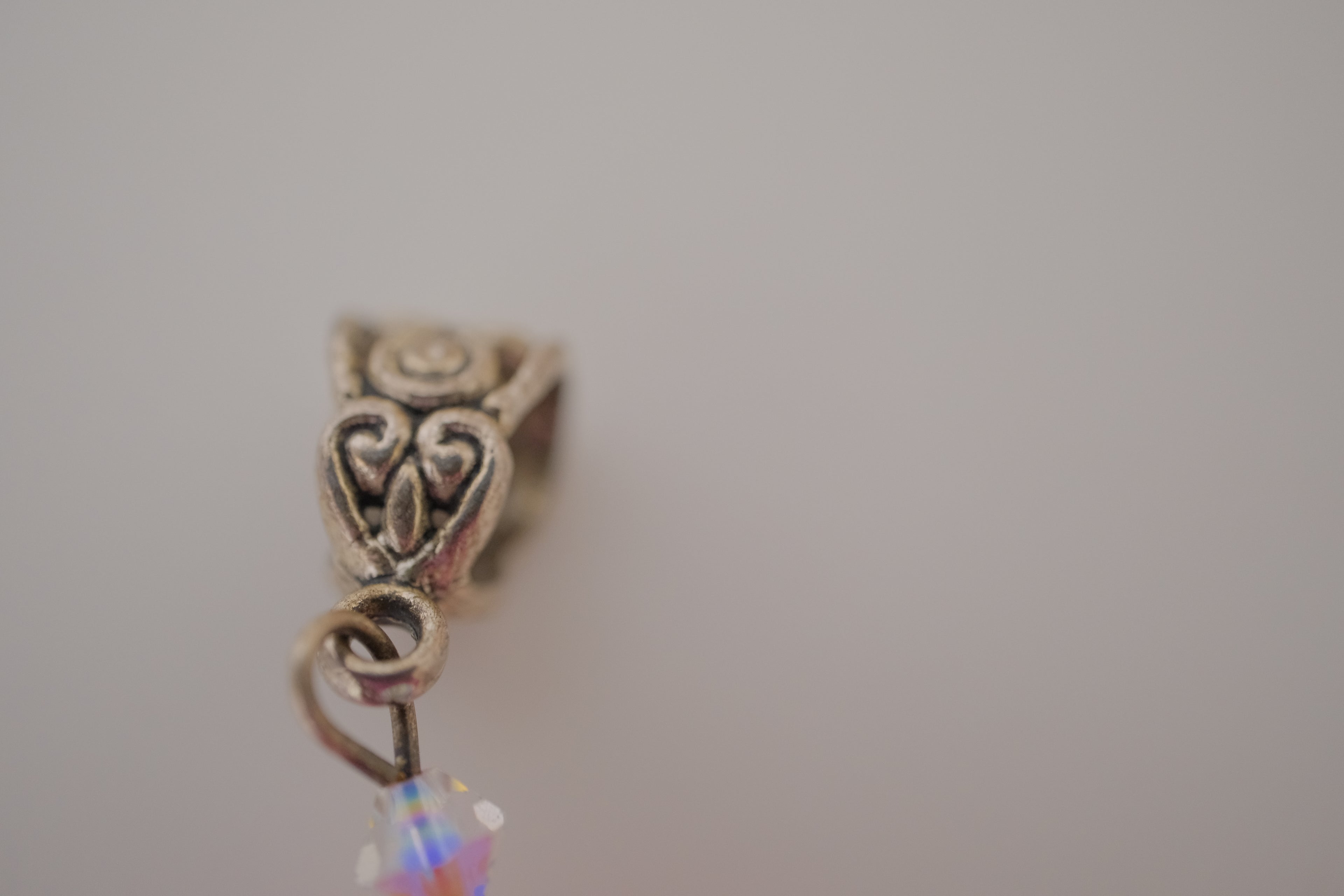 Pink dyed agate gemstone pendant