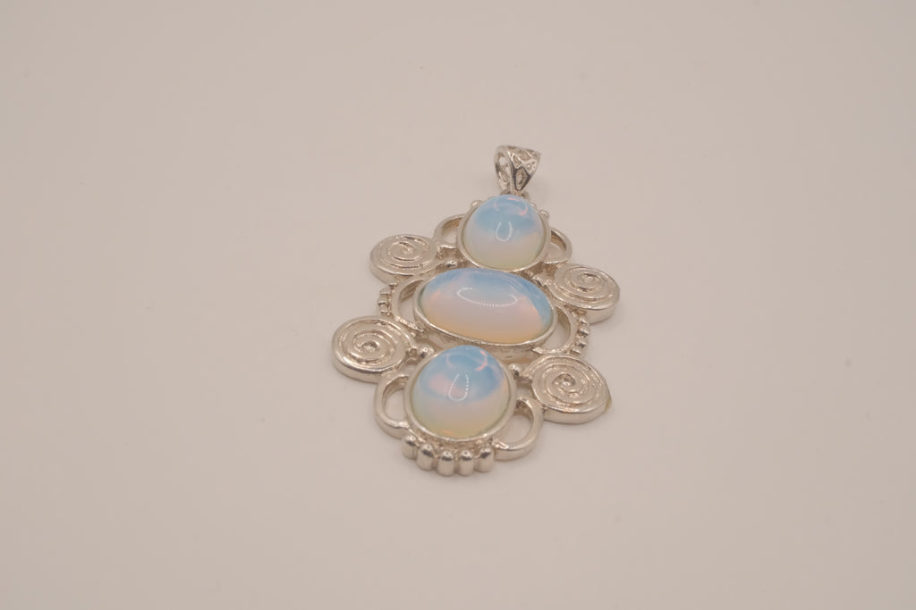 Filigree opal pendant