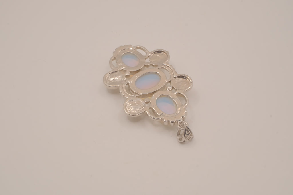 Filigree opal pendant