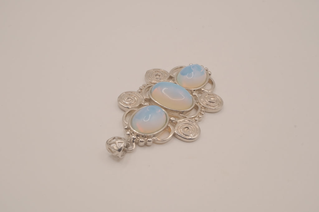 Filigree opal pendant