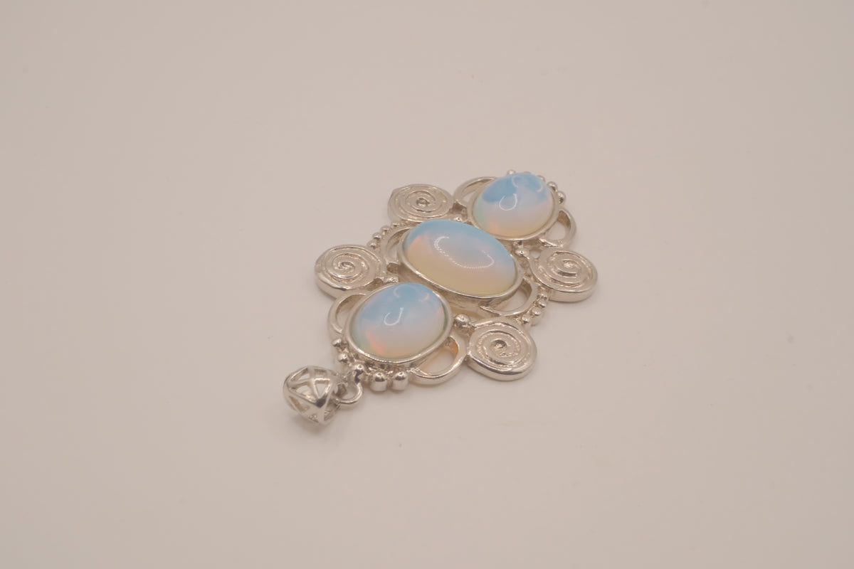 Filigree opal pendant