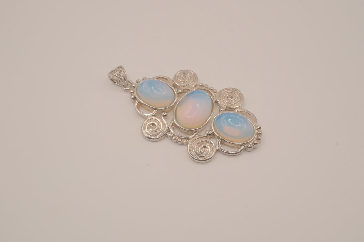 Filigree opal pendant