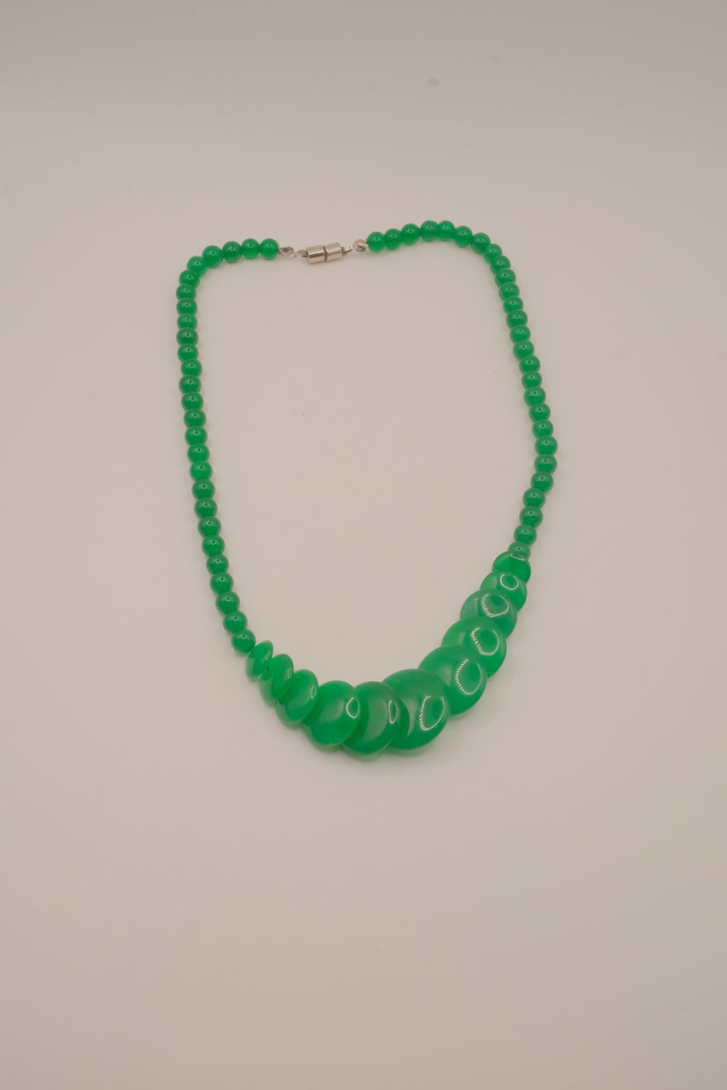 Green stone statement necklace