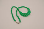 Green stone statement necklace