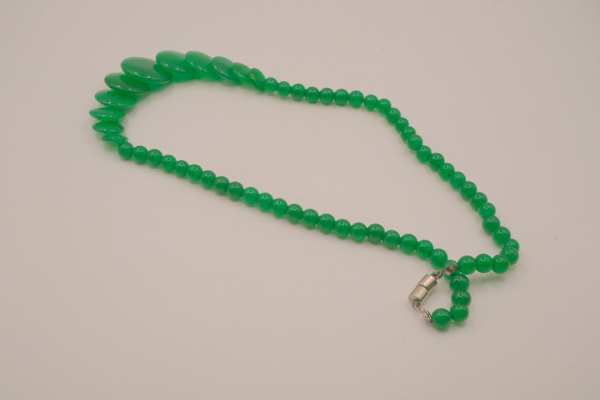 Green stone statement necklace