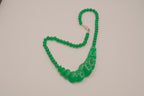Green stone statement necklace