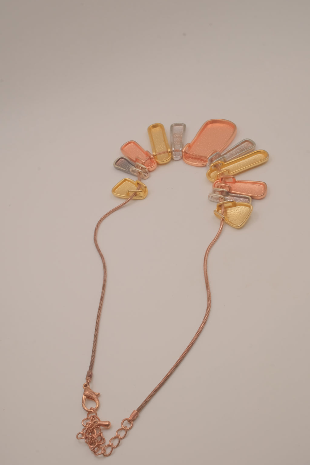 "Untamed" multi-color mixed-metal statement necklace