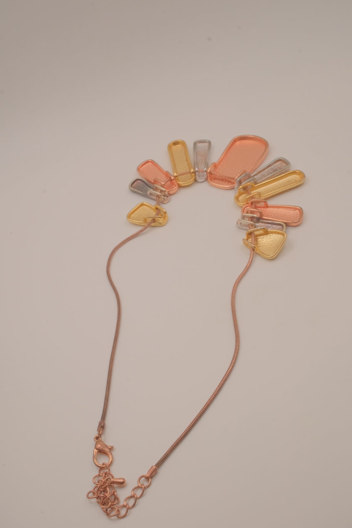 "Untamed" multi-color mixed-metal statement necklace