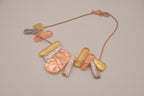 "Untamed" multi-color mixed-metal statement necklace