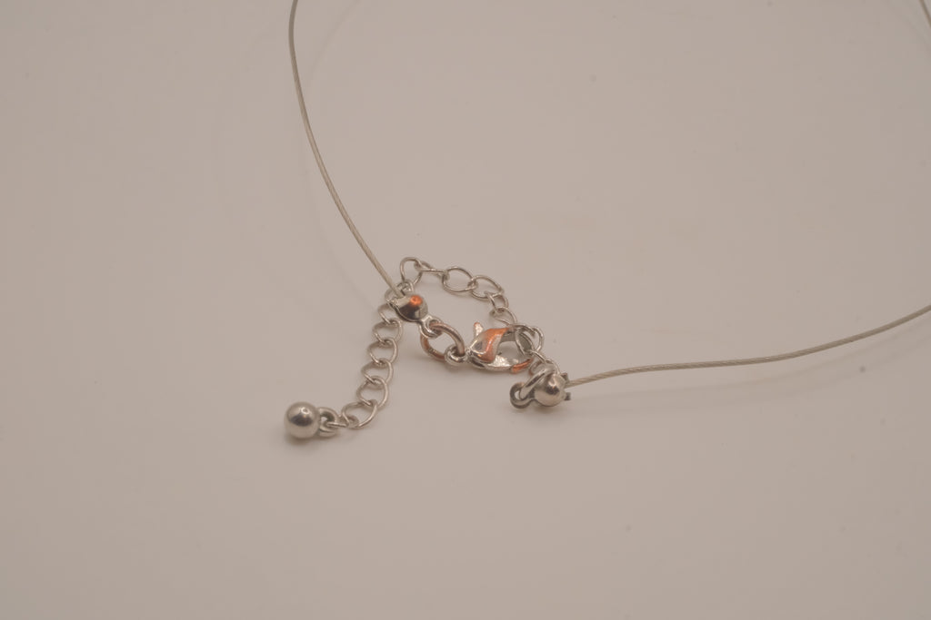 Silver-tone statement bib necklace