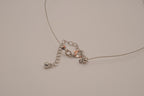 Silver-tone statement bib necklace