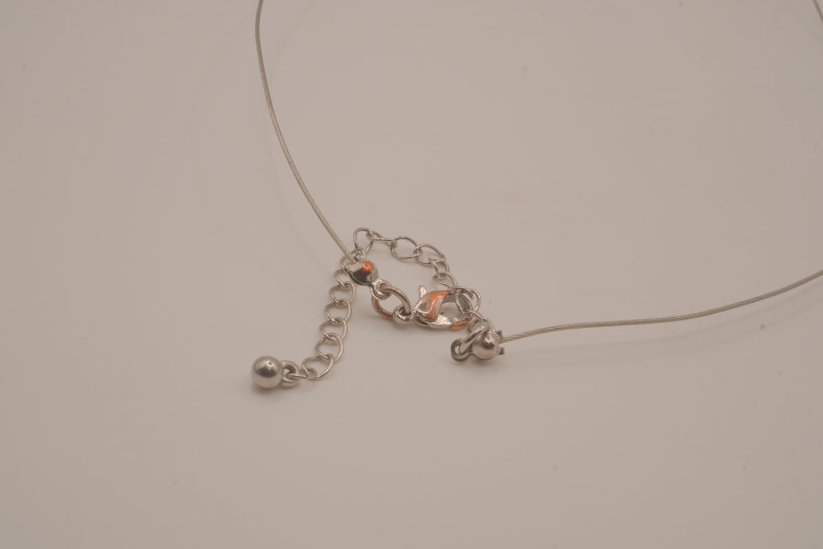 Silver-tone statement bib necklace
