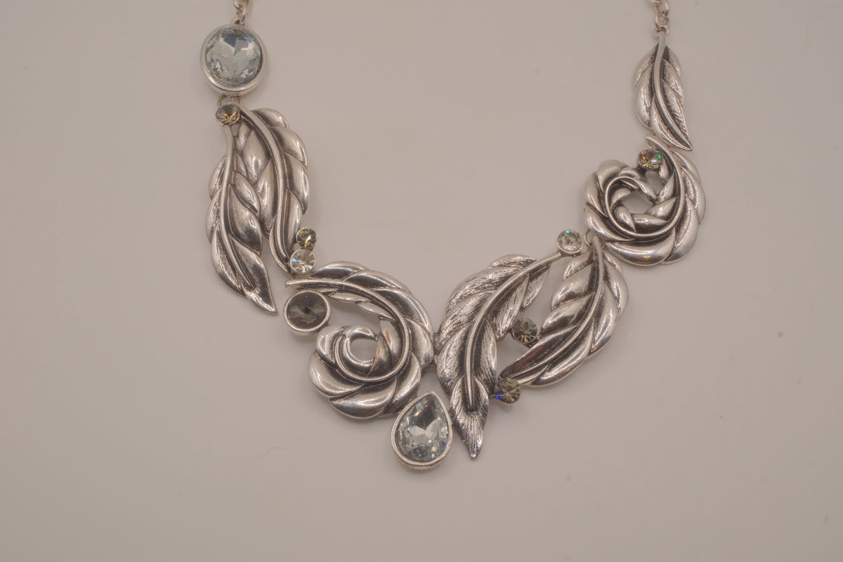 Vintage mid-century Botanical statement necklace