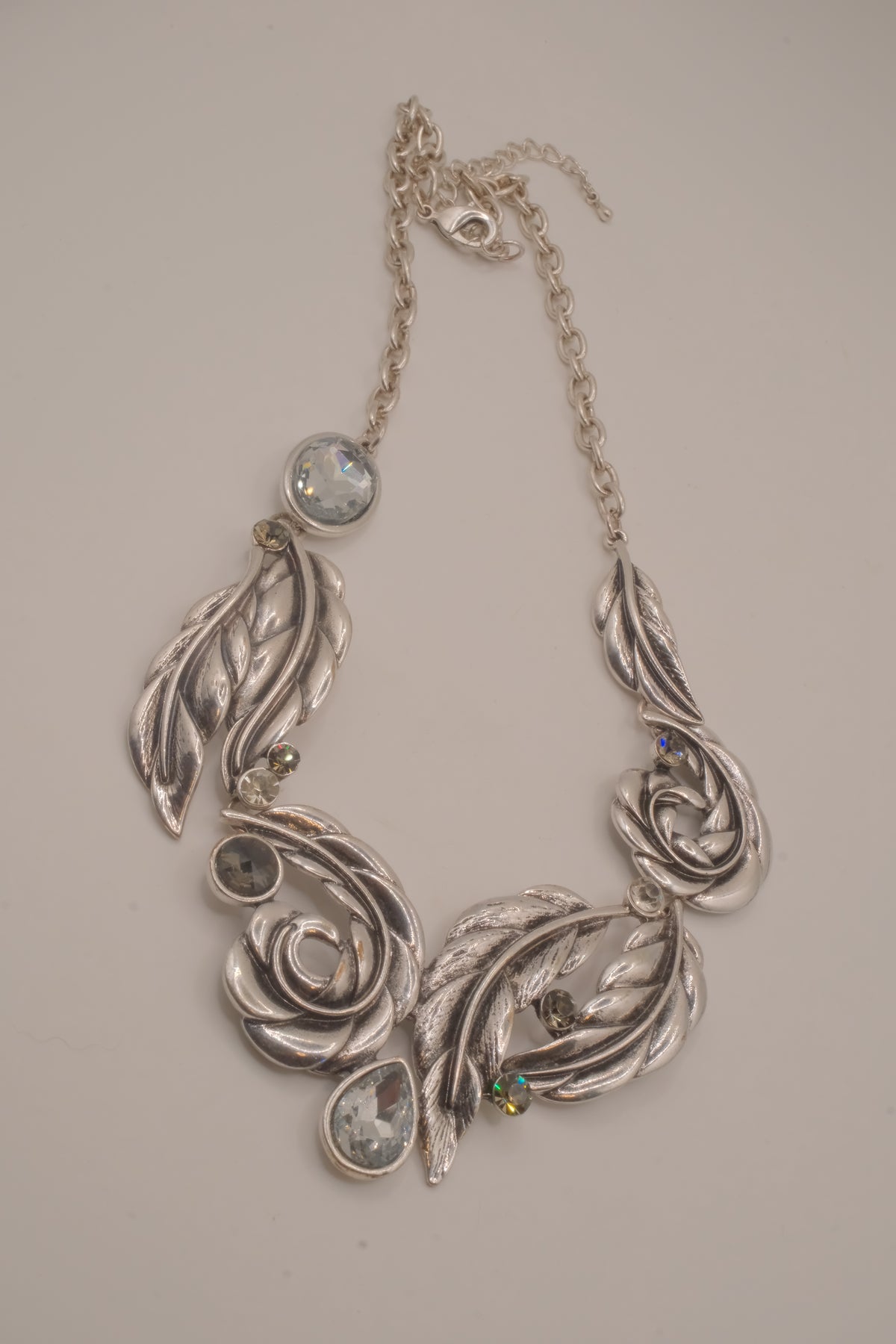 Vintage mid-century Botanical statement necklace