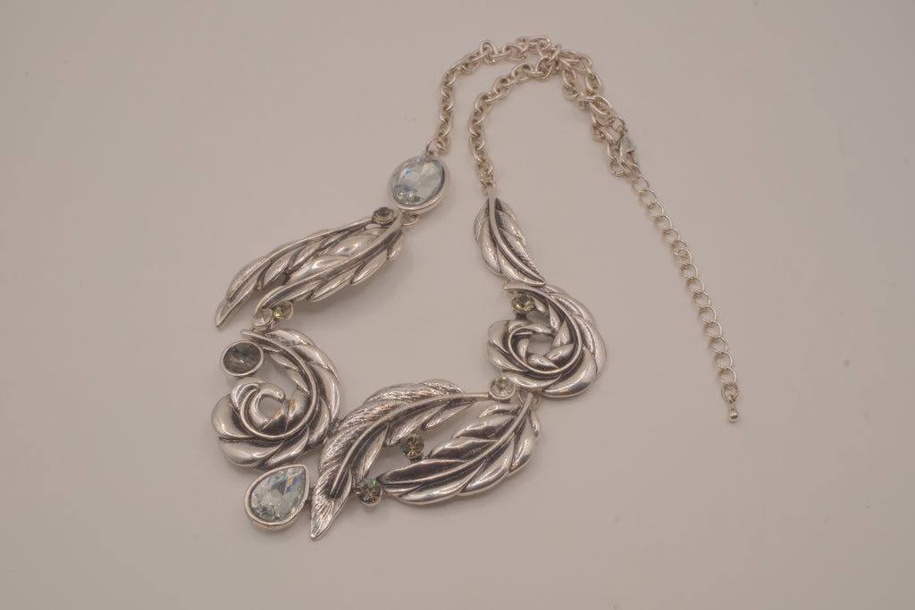 Vintage mid-century Botanical statement necklace