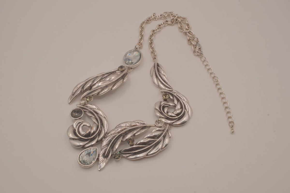 Vintage mid-century Botanical statement necklace