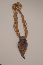 Vintage Handblown Murano pendant with beaded necklace&nbsp;