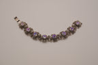 Vintage Purple stone linked panel bracelet