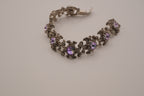Vintage Purple stone linked panel bracelet