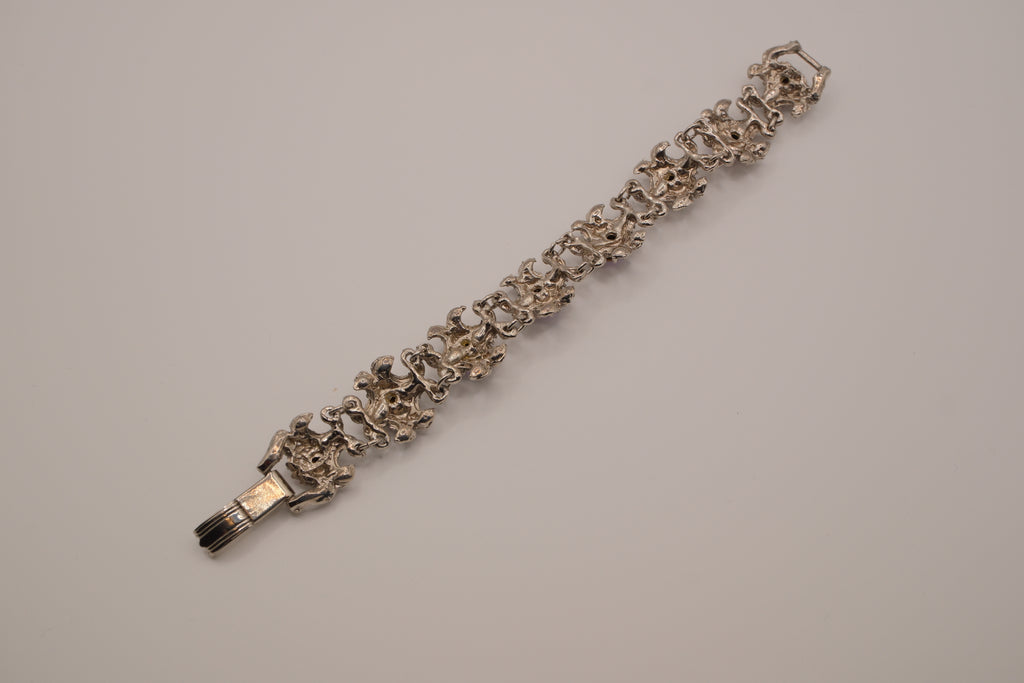 Vintage Purple stone linked panel bracelet