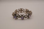 Vintage Purple stone linked panel bracelet