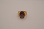 Vintage Oval-cut burgundy gemstone statement ring