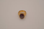 Vintage Oval-cut burgundy gemstone statement ring