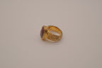 Vintage Oval-cut burgundy gemstone statement ring