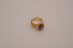 Vintage Oval-cut burgundy gemstone statement ring