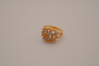 Vintage gold cluster cocktail ring