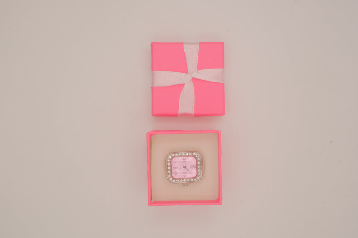 Vintage Avon Pink Cocktail Watch Ring