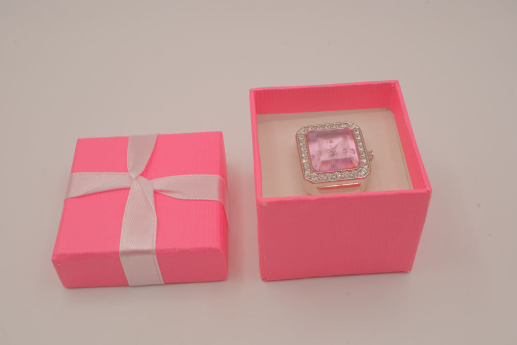 Vintage Avon Pink Cocktail Watch Ring