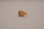 Vintage gold cluster cocktail ring
