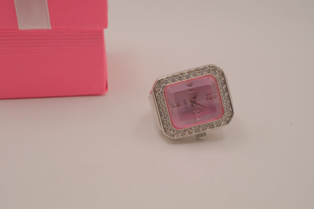 Vintage Avon Pink Cocktail Watch Ring