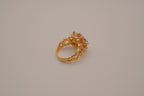 Vintage gold cluster cocktail ring