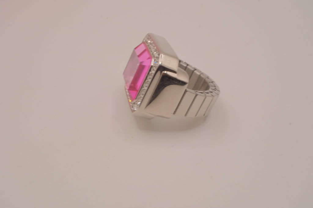 Vintage Avon Pink Cocktail Watch Ring