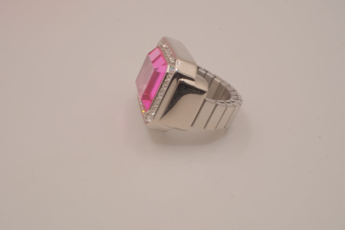 Vintage Avon Pink Cocktail Watch Ring