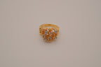 Vintage gold cluster cocktail ring