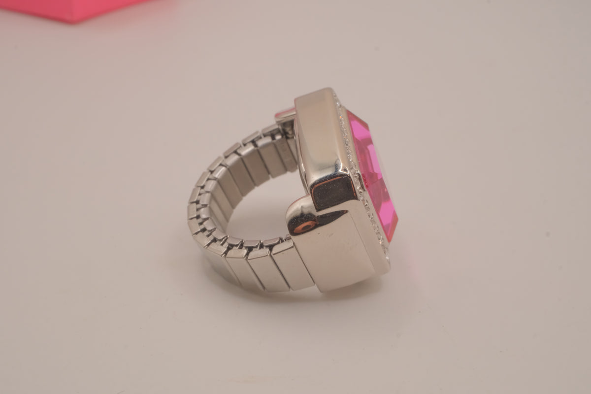 Vintage Avon Pink Cocktail Watch Ring