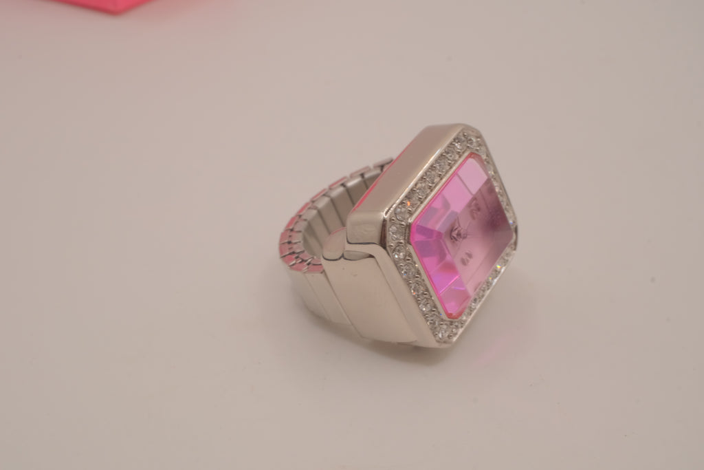 Vintage Avon Pink Cocktail Watch Ring