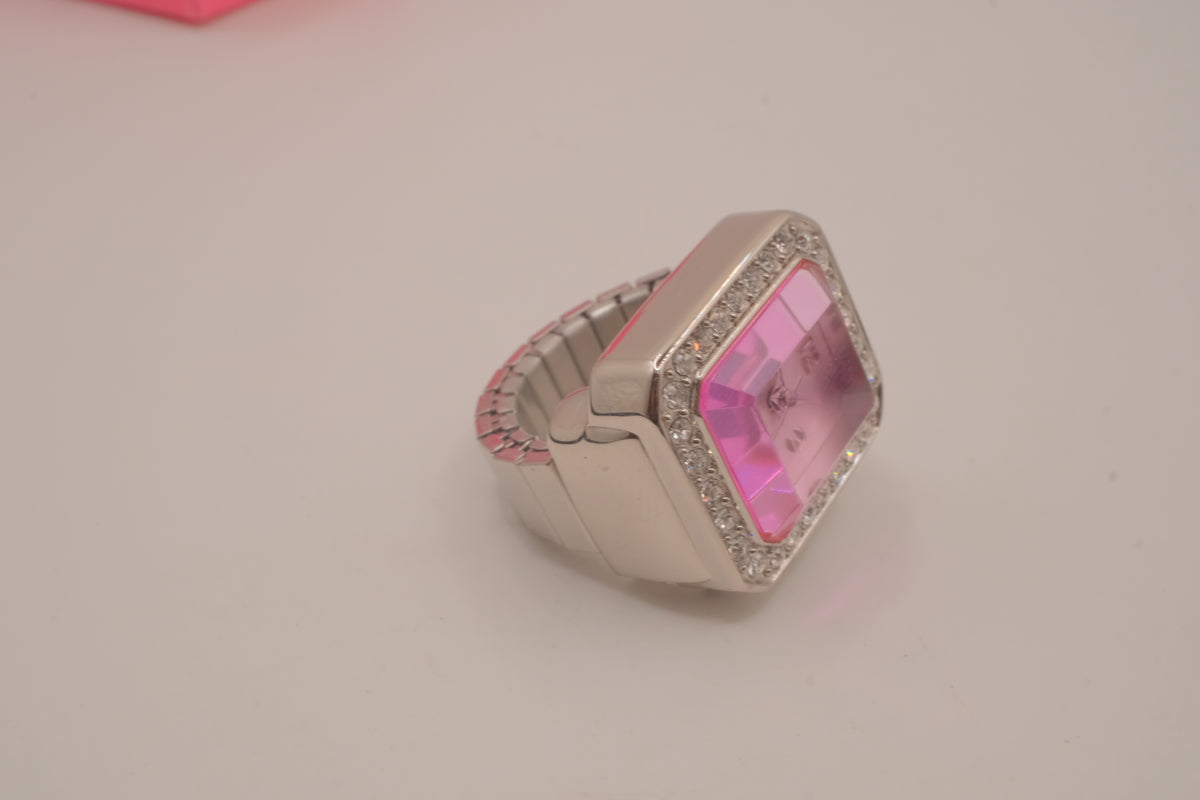 Vintage Avon Pink Cocktail Watch Ring