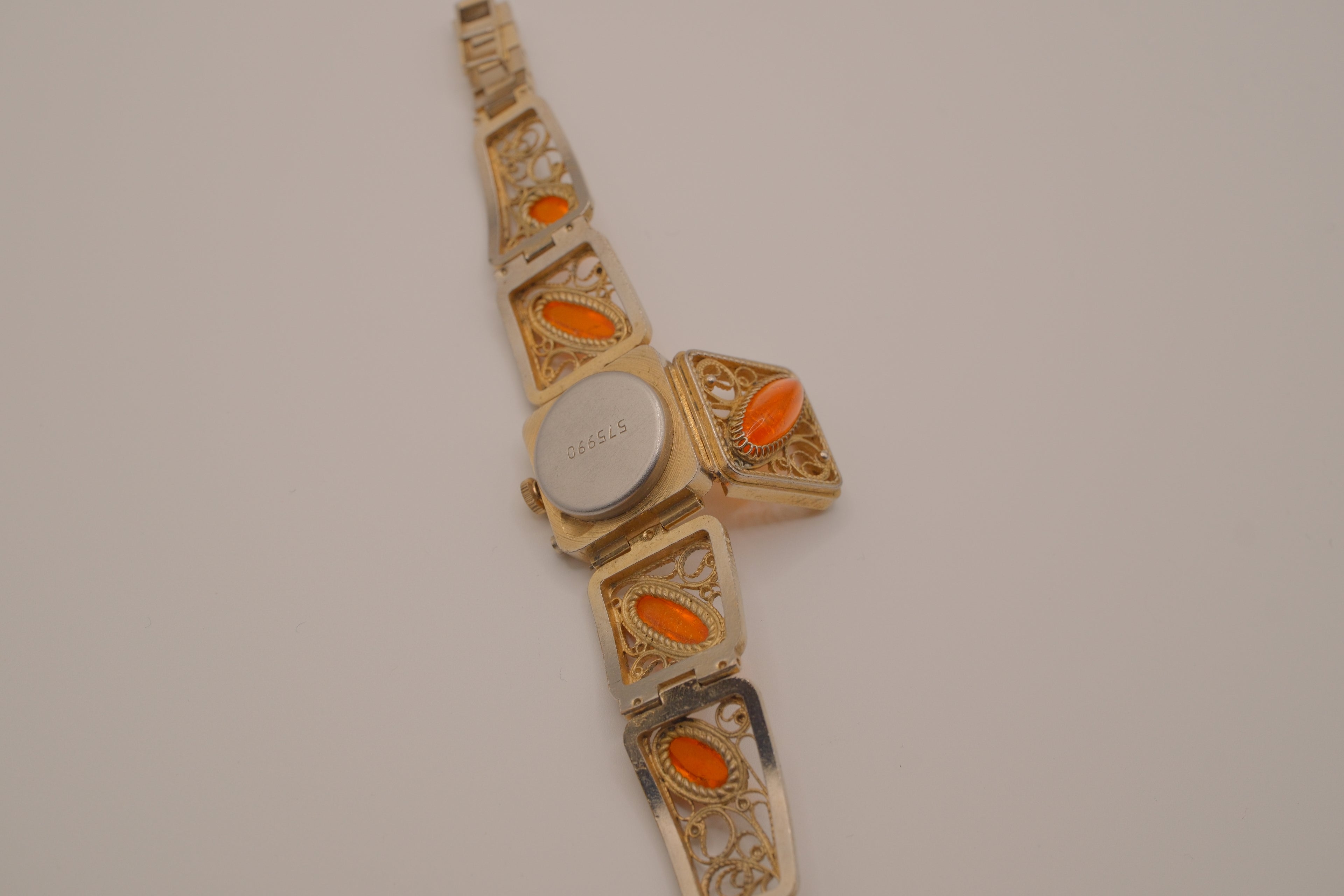 Vintage Chaika (Чайка) flip-top "peek-a-boo" bracelet watch
