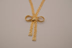 Vintage gold-tone bow necklace